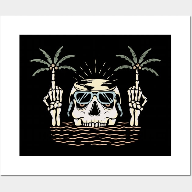 World and skull Wall Art by gggraphicdesignnn